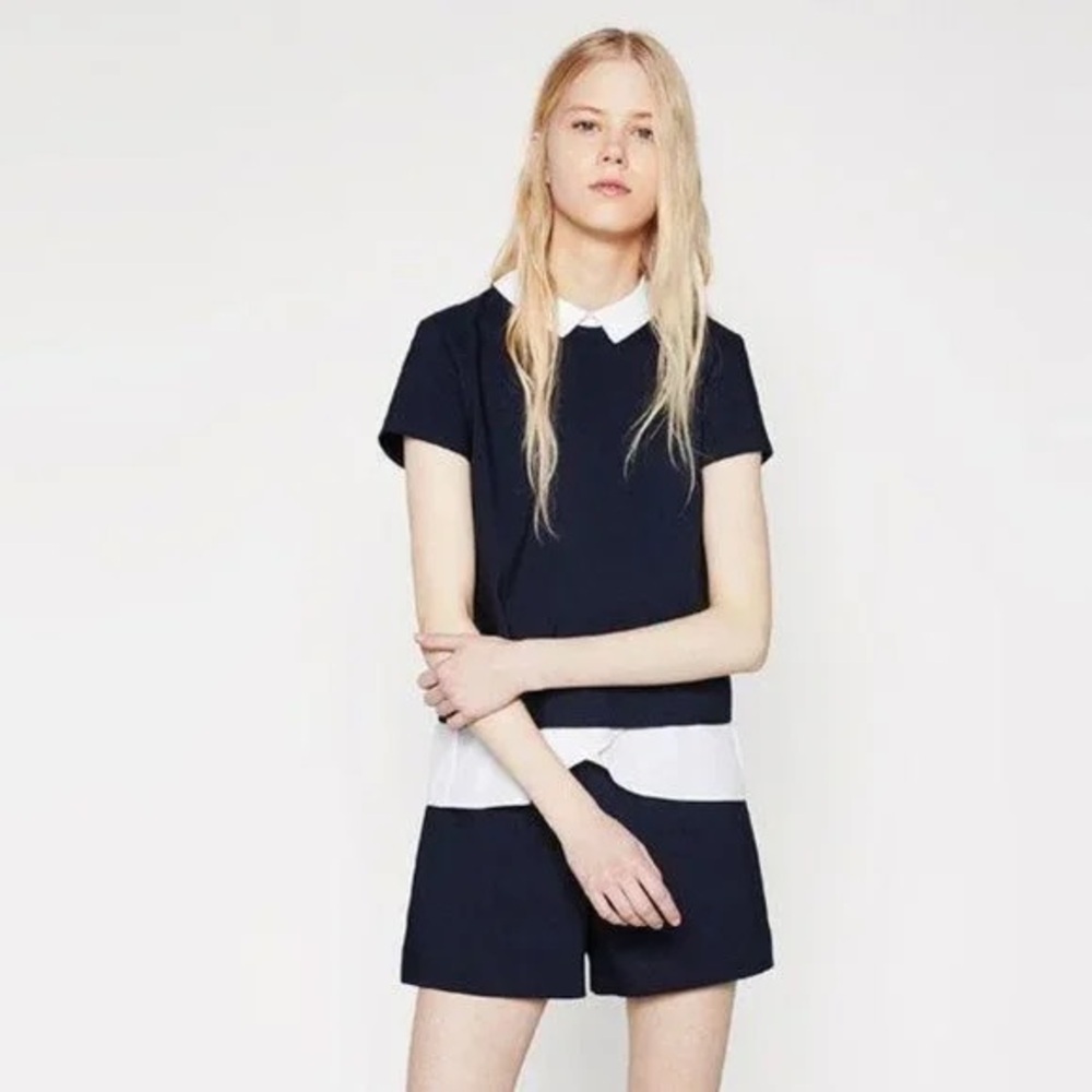 ZARA Collared Short Playsuit